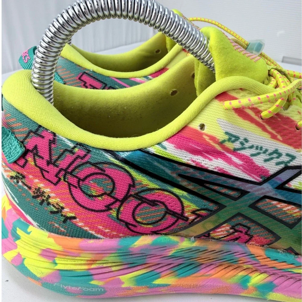 Asics Noosa Tri 13 Womens Running Shoes Neon Pink Yuzu Speed Laces 7.5 - Picture 3 of 13
